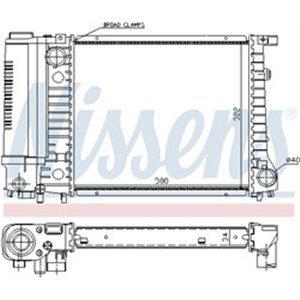 NIS 60729A Mootori radiaator (Manuaalne) sobib: BMW 3 (E30) 1.6/1.8 06.87 06