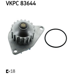 SKF VKPC 83644 - Water pump fits: CITROEN BERLINGO, BERLINGO/MINIVAN, C2, C2 ENTERPRISE, C3 I, C3 II, C3 PLURIEL, NEMO, NEMO/MIN