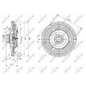 NRF 49673 - Fan clutch fits: MERCEDES 124 (C124), 124 T-MODEL (S124), 124 (W124), C T-MODEL (S202), C (W202), CLK (A208), CLK (C