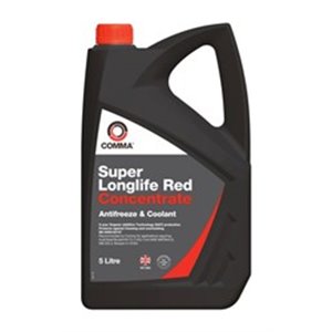 COMMA SUPER LL RED KONC. 5L - Antifreeze/coolant fluids and concentrates (coolant type G12) (5L, 1:1=-36°C) SLA5L, silicate free