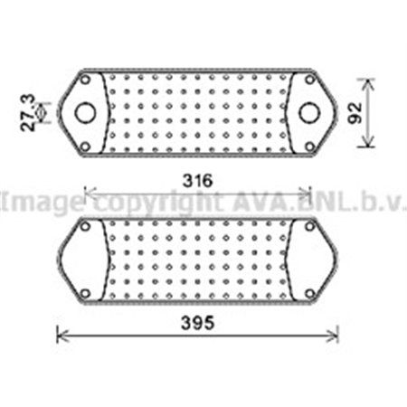 SC3044 TTX Oil cooler (120x53x394mm, number of ribs: 7) fits: SCANIA 4, 4 BU