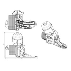 NRF 31844 - Oil radiator (with filter) fits: FORD RANGER 2.2D/3.2D 04.11-