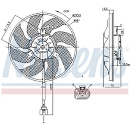 85806 Fan, engine cooling NISSENS