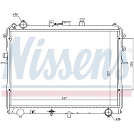 NISSENS 62381 - Engine radiator fits: MAZDA B-SERIE, E 2.2D 01.85-12.03