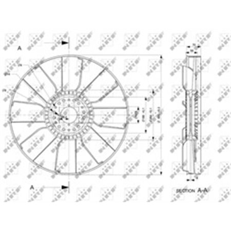 49807 Fan Wheel, engine cooling NRF