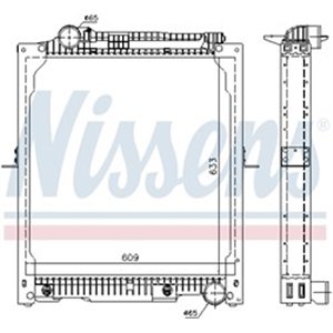 NIS 62647A Mootoriradiaator (z ramą) MERCEDES SK OM401.979 OM446.948 07.87 0