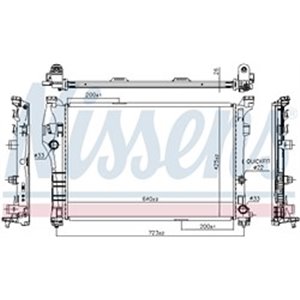 NIS 627044 Mootori radiaator sobib: MERCEDES A (W176), CLA (C117), CLA SHOOT