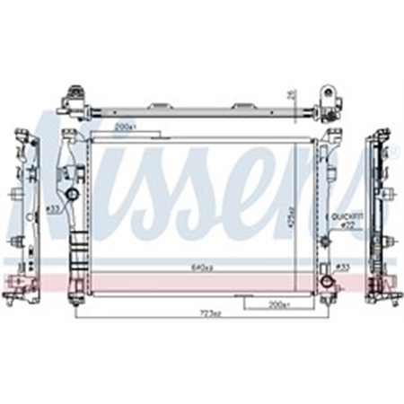 627044 Radiaator,mootorijahutus NISSENS