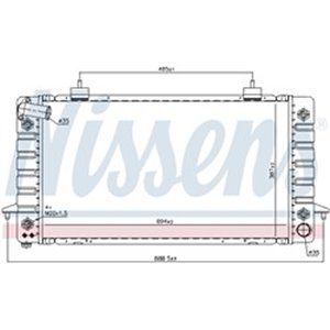 NIS 64029 Mootori radiaator sobib: LAND ROVER DISCOVERY I, RANGE ROVER I 3.