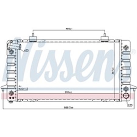 64029 Radiator, engine cooling NISSENS