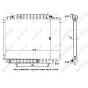 NRF 58131 Mootori radiaator sobib: MERCEDES S (C126), S (W126) 3.8 5.5 12.7