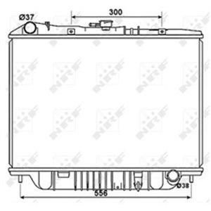 NRF 53517 Mootori radiaator sobib: OPEL MONTEREY A 3.1D/3.2 08.91 07.98