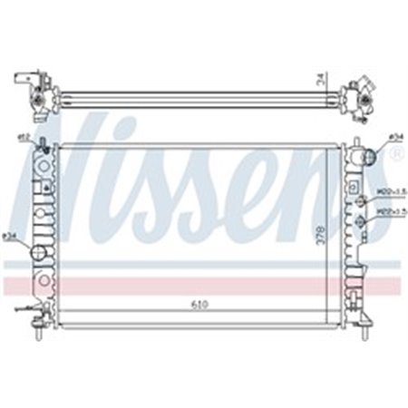 NISSENS 630121 - Motorkylare (Automatisk) passar: OPEL VECTRA B 1.6-2.5 09.95-07.03