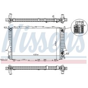 NIS 60476 Mootori radiaator (Automaatne) sobib: AUDI 100 C4, A6 C4 2.6/2.8 