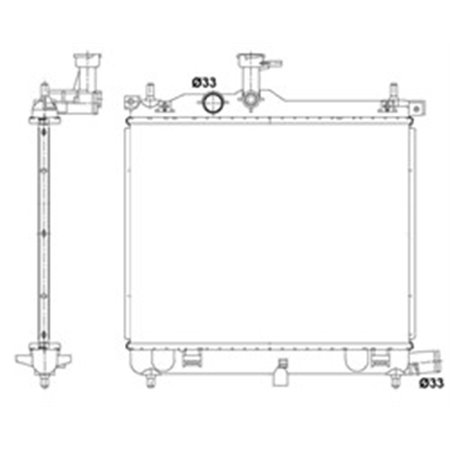 53025 Radiaator,mootorijahutus NRF