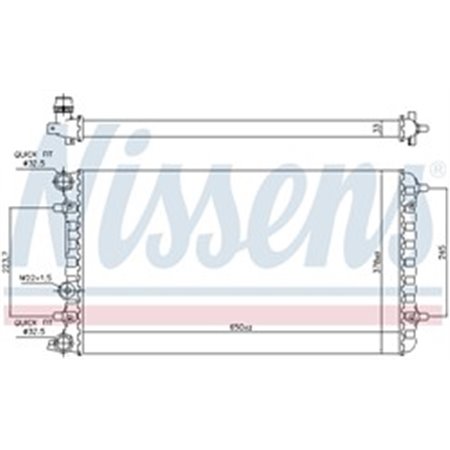 NISSENS 65228 - Engine radiator (Manual, with first fit elements) fits: VW NEW BEETLE 1.4-2.5 01.98-10.10