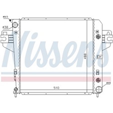 61017 Radiaator,mootorijahutus NISSENS