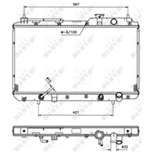 NRF 53507 Mootori radiaator sobib: HONDA CR V I 2.0 10.95 02.02