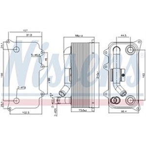 NISSENS 91273 - Oil radiator fits: AUDI A6 C6, A8 D3, R8, R8 SPYDER; LAMBORGHINI GALLARDO, GALLARDO SPYDER, HURACÁN, HURACÁN SPY