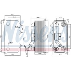 NIS 91273 Oil radiator fits: AUDI A6 C6, A8 D3, R8, R8 SPYDER LAMBORGHINI 