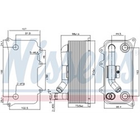 91273 Oil Cooler, engine oil NISSENS