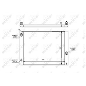 NRF 53728 Mootori radiaator sobib: BMW 5 (E60), 5 (E61), 6 (E63), 6 (E64), 