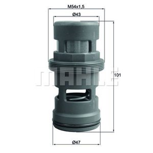 MAHLE TO 18 114 - Oil cooler thermostat (114°C) fits: MERCEDES ACTROS MP4 / MP5, ANTOS, AROCS OM470.903-OM470.913 07.11-