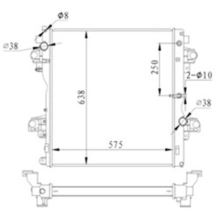 550018 Radiator, engine cooling NRF