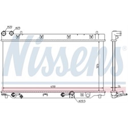 68098 Radiator, engine cooling NISSENS