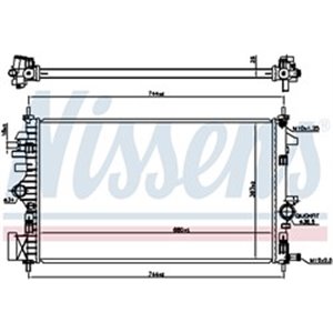 NIS 606047 Mootori radiaator sobib: OPEL INSIGNIA A, INSIGNIA A COUNTRY 1.6D