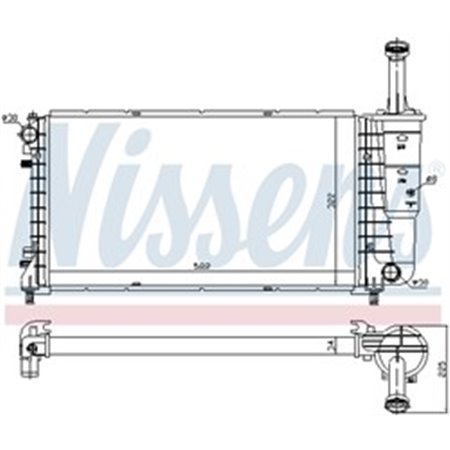 61898 Radiator, engine cooling NISSENS