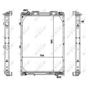 NRF 509537 Mootoriradiaator (z ramą) MAN F 2000 D2840LF20 E2866DF01 01.94 