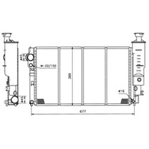 NRF 50400 Mootori radiaator (lihtsalt paigaldatav) sobib: CITROEN BX PEUGE