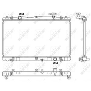 NRF 53062 Mootori radiaator sobib: SUZUKI KIZASHI 2.4 10.10 