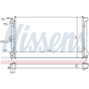 NISSENS 651111 - Engine radiator fits: VW PASSAT B2, POLO, POLO II, SANTANA 1.3-1.8 08.80-09.94