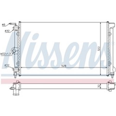 651111 Радиатор, охлаждение двигателя NISSENS