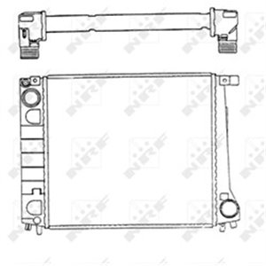 NRF 51349 Mootori radiaator sobib: BMW 3 (E30), 5 (E28) 2.0/2.5/2.8 06.81 1