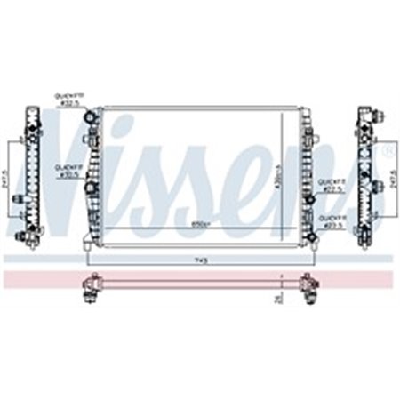 606723 Radiaator,mootorijahutus NISSENS