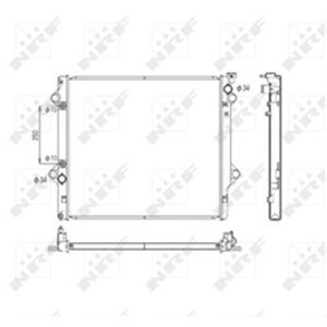 NRF 53568 Mootori radiaator sobib: TOYOTA FJ CRUISER, LAND CRUISER PRADO 4.