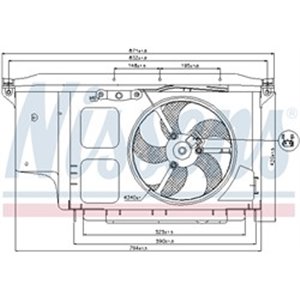 NISSENS 85007 - Radiator fan (with housing) fits: CITROEN BERLINGO/MINIVAN; OPEL COMBO E TOUR / LIFE, COMBO/MINIVAN, GRANDLAND /