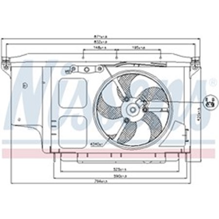 85007 Fan, engine cooling NISSENS