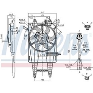 NISSENS 85162 - Radiator fan (with housing) fits: FIAT IDEA, PUNTO; LANCIA MUSA, YPSILON 1.2-1.4LPG 09.99-