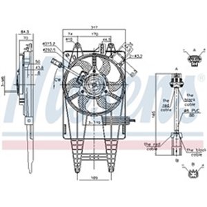 NIS 85162 Radiaatori ventilaator (korpusega) sobib: FIAT IDEA, PUNTO LANCI