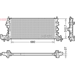 DENSO DRM20118 - Engine radiator fits: OPEL ASTRA K 1.0-1.6D 06.15-