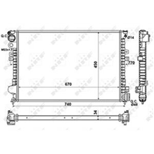 NRF 58993 Mootori radiaator sobib: CITROEN EVASION, JUMPY FIAT SCUDO, ULYS