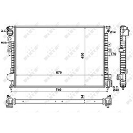 58993 Radiaator,mootorijahutus NRF