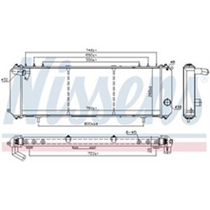 NIS 61008 Mootori radiaator sobib: JEEP CHEROKEE, GRAND CHEROKEE I 2.5/2.5D