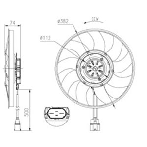 NRF 47919 - Radiator fan fits: AUDI A8 D4 2.0-6.3 11.09-01.18