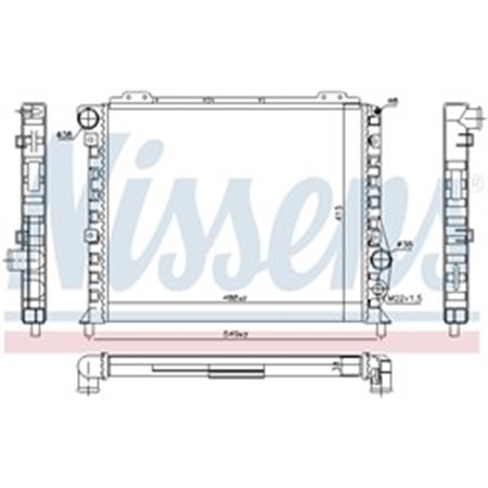 60051 Radiaator,mootorijahutus NISSENS