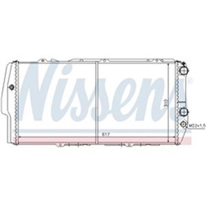 NIS 604781 Mootori radiaator sobib: AUDI 100 C3, 200 C3 1.8 2.3 08.82 12.91